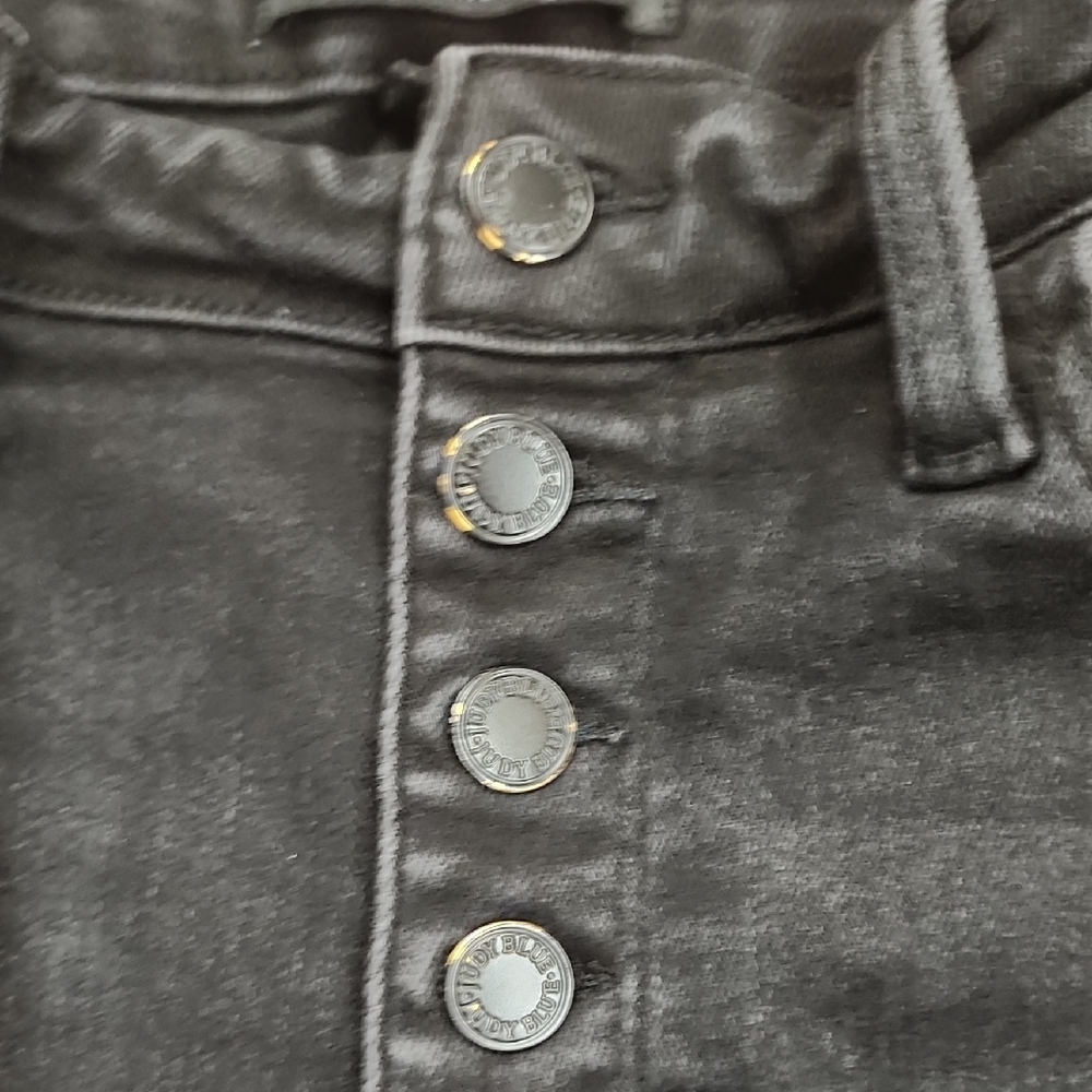 Judy Blue Black High-Rise Wide Leg Button-Fly Jeans - Picture 3 of 6